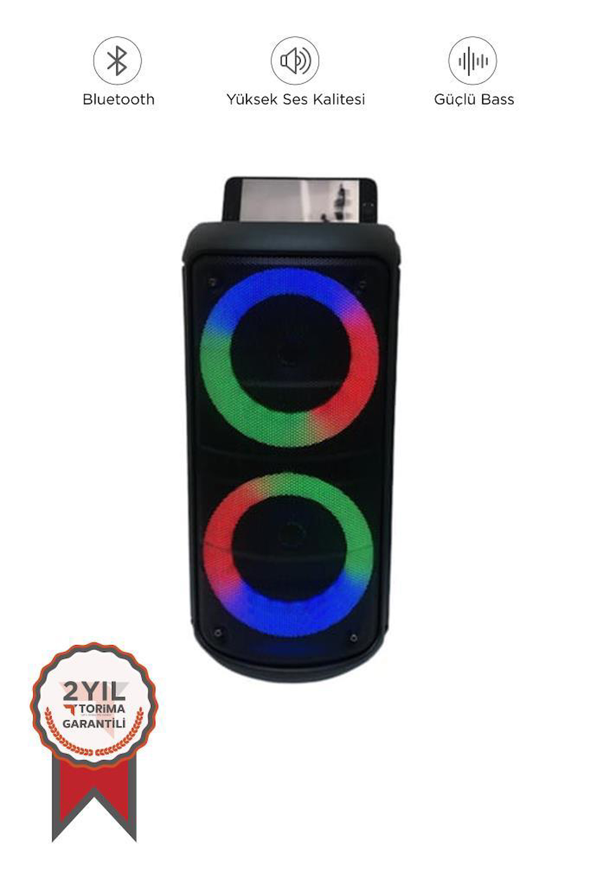 Torima Kts-1296 10 W Işıklı Taşınabilir Siyah Bluetooth Kulaklık