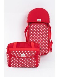 Rain Baby Puantiyeli 9 kg Kapasiteli Taşıma Askılı Portbebe+Bakım Çantası Kırmızı