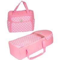 Minik Life Puantiyeli 12 kg Kapasiteli Portbebe+Bakım Çantası Pembe