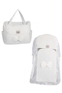 Minik Life Tütülü 12 kg Kapasiteli Taşıma Askılı Portbebe+Bakım Çantası Beyaz