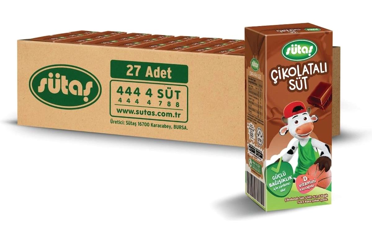 Sütaş Pastörize Çikolatalı Süt 12x200 ml