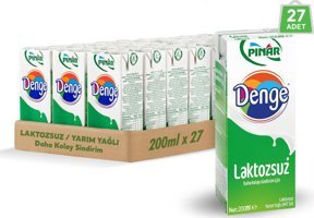 Pınar Denge Laktozsuz Pastörize Süt 27x200 ml