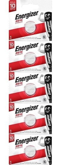 Energizer CR2016 3 V Lityum Düğme Pil 5'li