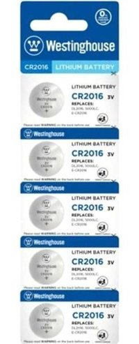 Westinghouse CR2016 3 V Lityum Düğme Pil 5'li
