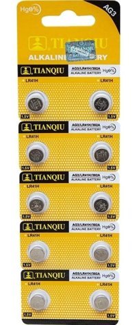 Tianqiu LR41H/392A 1.5 V Alkalin Düğme Pil 100'lü