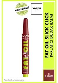 Nyx Professional Makeup Fat Oil Slick Click 11 In a Mood Nemlendiricili Dudak Balmı