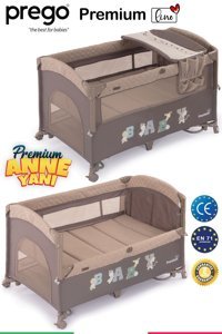 Prego Premium Line Alüminyum 25 kg Kapasiteli Ayarlanabilir Katlanabilir 70x110 cm Anne Yanı Park Yatak