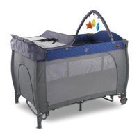 Baby Hope Nova Kapasiteli Ayarlanabilir Katlanabilir 60x120 cm Park Yatak Gri-Lacivert