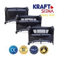 Kraft Siena Alüminyum 15 kg Kapasiteli Ayarlanabilir Katlanabilir 70x110 cm Anne Yanı Park Yatak