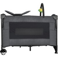 Ayvella Çelik 15 kg Kapasiteli Ayarlanabilir Katlanabilir 70x110 cm Anne Yanı Park Yatak Gri-Siyah