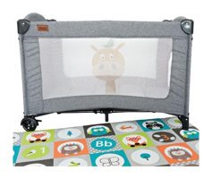Javaju Alüminyum 15 kg Kapasiteli Ayarlanabilir Katlanabilir 70x110 cm Park Yatak Gri