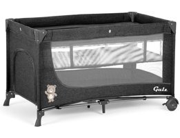 Gulz Lindo 20 kg Kapasiteli Ayarlanabilir Katlanabilir 70x120 cm Park Yatak Koyu Gri