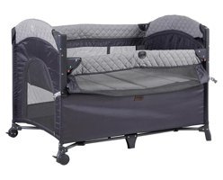 Prego Miami Basic Alüminyum 25 kg Kapasiteli Ayarlanabilir Katlanabilir 70x110 cm Anne Yanı Park Yatak Gri