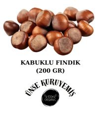 Ünse Kuruyemiş Çiğ Tuzsuz Tane Kabuklu Fındık 200 gr
