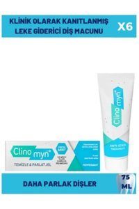 Clinomyn Temizle-Parlat Jel Naneli Florürlü Tüm Yaşlar Diş Macunu 6x75 ml