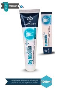 Ayoslife Gümüş İyonu-Bitkisel Yağlar Aloe Vera-Propolis Florürsüz Tüm Yaşlar Diş Macunu 100 ml