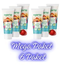 Agarta Çilekli Organik Florürsüz Çocuk Diş Macunu 6x75 ml