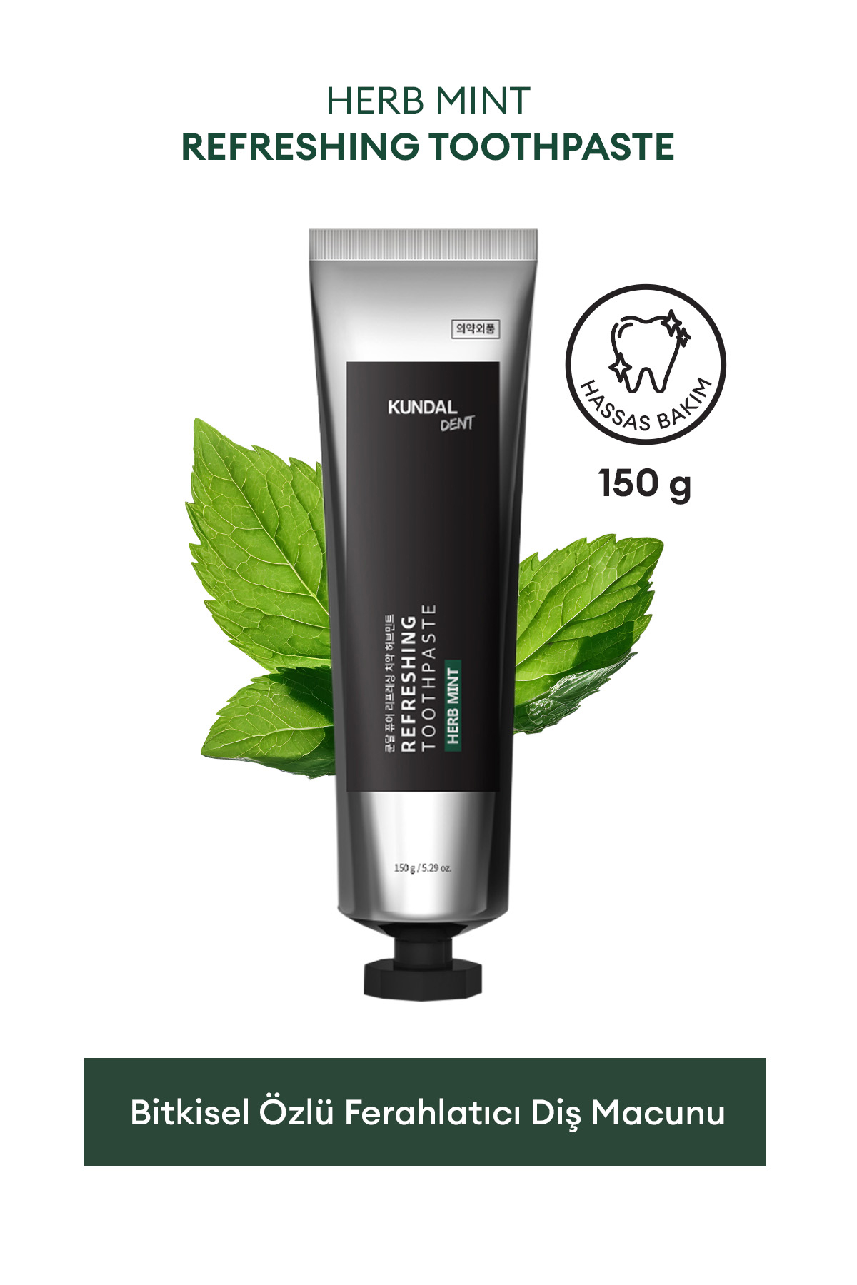 Kundal Refreshing Naneli Organik Florürlü Tüm Yaşlar Diş Macunu 150 ml