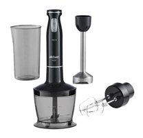 Arzum AR1183 800 ml Plastik Çift Bıçaklı 4'lü Büyük El Blender Seti Siyah