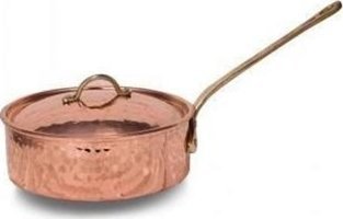 Turna Bakır Turna8200-1 Bakır 28 cm Basık Tencere