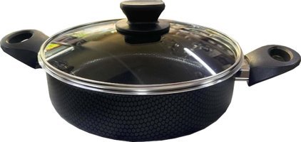 Mehtap Petek Desenli Teflon 24 cm Basık Tencere