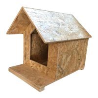 Reyo Kulübe Dikdörtgen Tek Katlı Su Geçirmez Dış Mekan Vernikli Osb Mdf Kedi Evi Ahşap Rengi