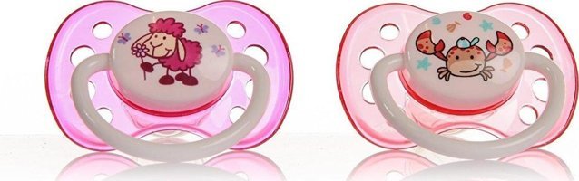 Baby Plus 2'li 5-18 Ay Delikli Ortodontik Kiraz Uçlu Silikon Emzik Pembe