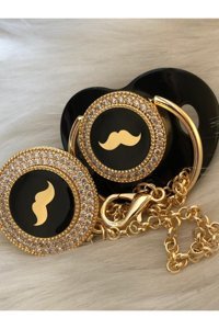 Babysoft 0-6 Ay Delikli Taşlı Yenidoğan Damaklı Silikon Emzik Siyah