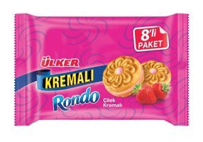 Ülker Rondo Çilekli Bisküvi 8x61 gr 6 Paket