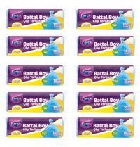 Parex Güçlü Kokulu Büyük Boy 72x95 cm Çöp Poşeti 10x10 Adet Mavi