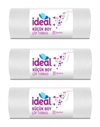 Koroplast İdeal Kokulu Şeffaf Küçük Boy 36x44 cm Çöp Poşeti 3x30 Adet