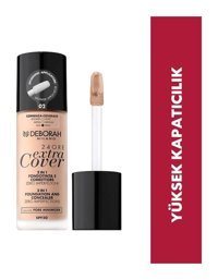 Deborah 24 Ore Extra Cover Güneş Koruyuculu Likit Şişe Fondöten