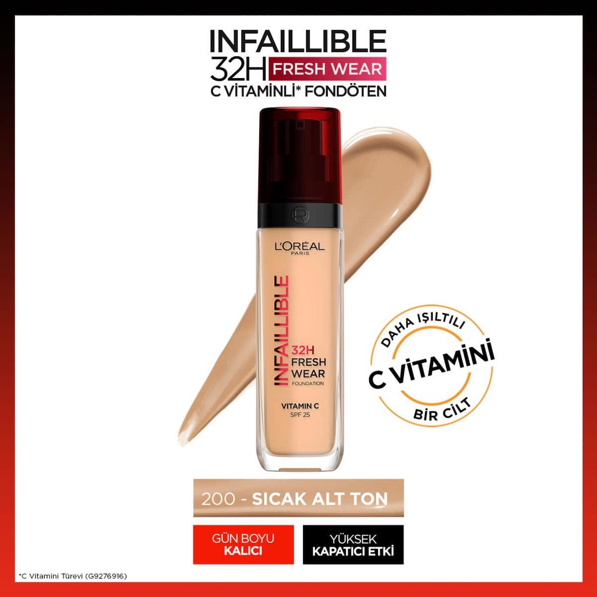 L'oréal Paris Infallible Güneş Koruyuculu Likit Şişe Fondöten