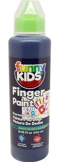 Funny Kids 2818 Yıkanabilir 500 ml Tekli Lacivert Parmak Boyası