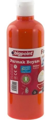 Bigpoint BP749-52 Yıkanabilir 500 ml Tekli Turuncu Parmak Boyası