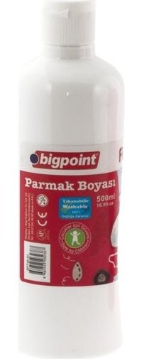 Bigpoint BP749-50 Yıkanabilir 500 ml Tekli Beyaz Parmak Boyası