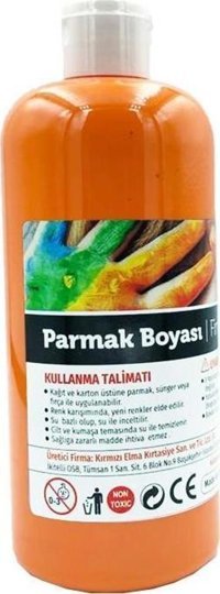 Red Apple RP 500-18 Yıkanabilir 500 ml Tekli Turuncu Parmak Boyası