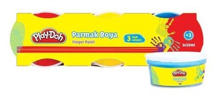 Play-Doh Yıkanabilir 40 ml 3'lü Çok Renkli Parmak Boyası