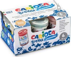 Carioca Yıkanabilir 25 ml 6'lı Çok Renkli Parmak Boyası