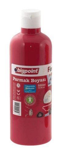 Bigpoint BP749-54 Yıkanabilir 500 ml Tekli Kırmızı Parmak Boyası