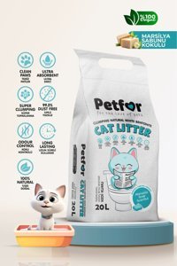 Petfor Marsilya Sabunu Kokulu Topaklanan İnce Taneli Kedi Kumu 20 lt