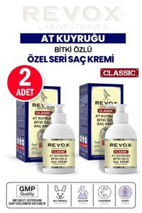 Revox Classic At Kuyruğu Silikonsuz Sülfatsız Nemlendirici - Onarıcı Tüm Saçlar İçin Unisex Saç Kremi 2 x 250 ml