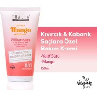 Thalia Natural Beauty Mango-Yulaf Sütü Sülfatsız Bukle Belirginleştirici - Nemlendirici Dalgalı - Kıvırcık Saçlar İçin Kadın Saç Kremi 250 ml