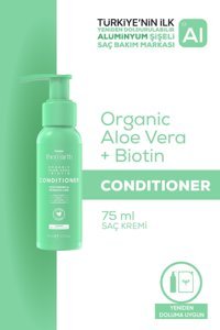 Tresan The Earth Aleo Vera-Biotin Silikonsuz Sülfatsız Nemlendirici - Onarıcı Tuzsuz Kuru - Yıpranmış Saçlar İçin Kadın Saç Kremi 75 ml