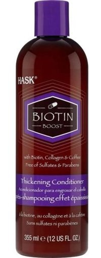 Hask Biotin Boost Kahve-Kollajen Silikonsuz Sülfatsız Güçlendirici İnce Telli Saçlar İçin Unisex Saç Kremi 355 ml