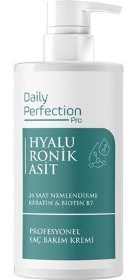 Daily Perfection Hyaluronik Asit Biotin B7 Silikonsuz Sülfatsız Nemlendirici Tuzsuz Keratinli Tüm Saçlar İçin Kadın Saç Kremi 350 ml