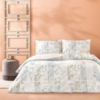 Linens Sc Allday Wiley Pamuk Dört Mevsim 200x220 cm Çarşaflı Lastikli Desenli Çift Kişilik Nevresim Takımı Krem