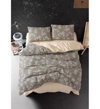 Casa Carina Ranforce Pamuk Dört Mevsim 200x220 cm Çarşaflı Lastiksiz Desenli Çift Kişilik Nevresim Takımı Çok Renkli