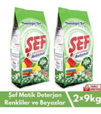 Şef Bahar Rüzgarı Renkliler ve Beyazlar İçin Toz Deterjan 2x9 kg