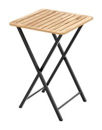 Eportatif Bistro Katlanabilir Kare Ahşap 55x45 cm Çam Bahçe Masası